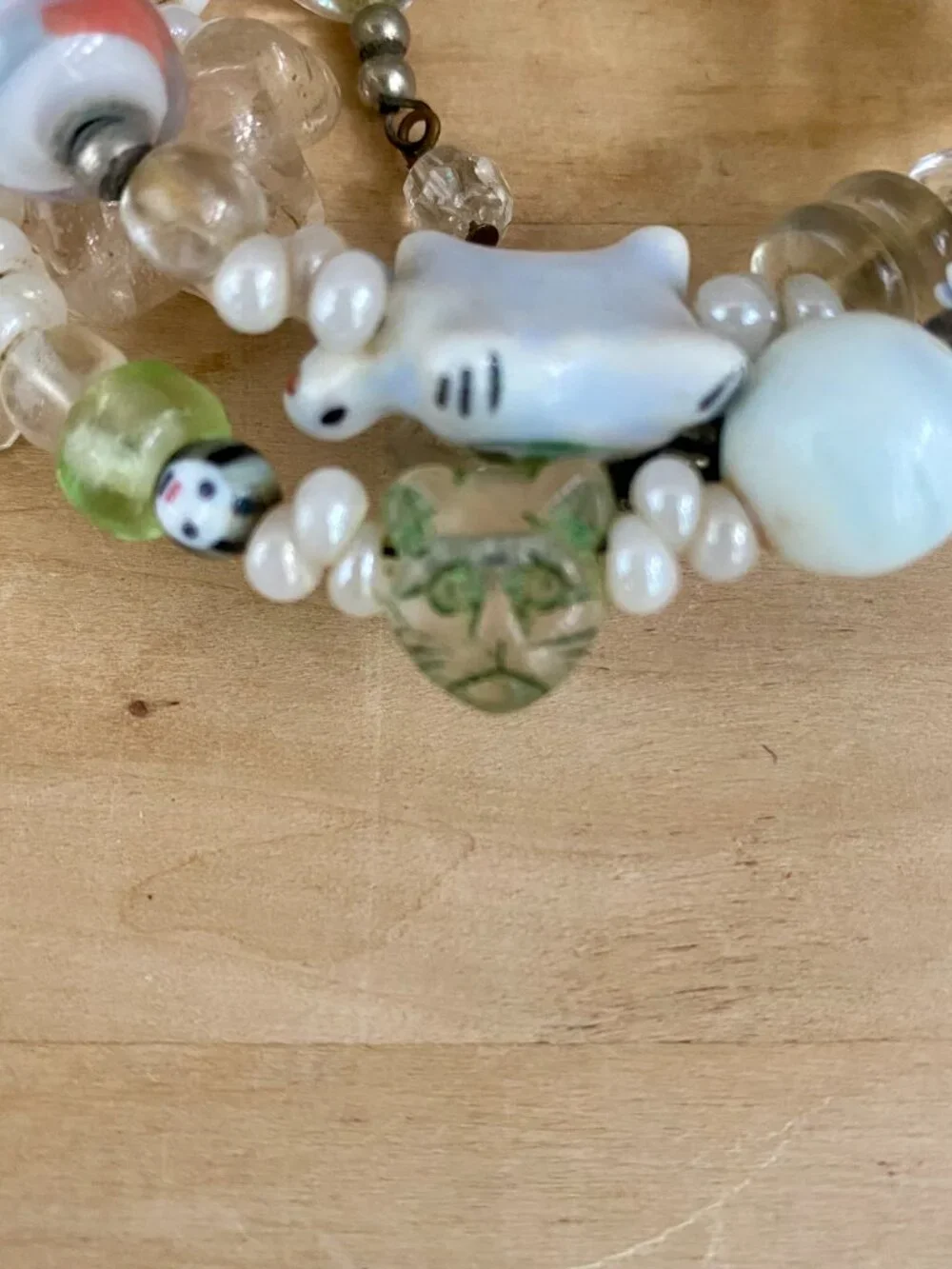 Vintage Bracelet - Artisan made, unique (made to order), animals, memory wire.